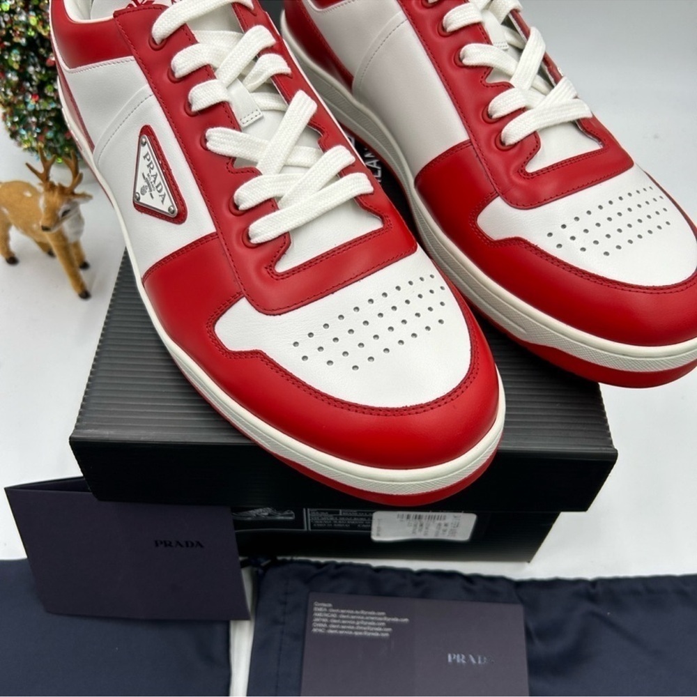 Men’s Prada downtown logo low top sneakers size 12.5 made in Italy - Picture 3 of 12